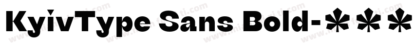 KyivType Sans Bold字体转换